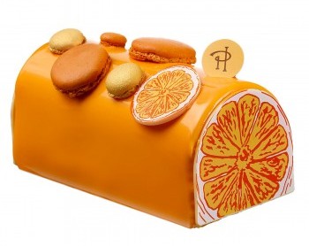 Bûche de Noël pierre herme mandarine